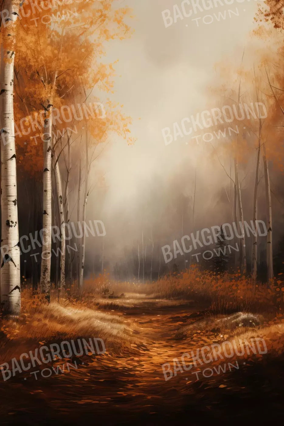 Autumn Birches Ii 8’X12’ Ultracloth (96 X 144 Inch) Backdrop