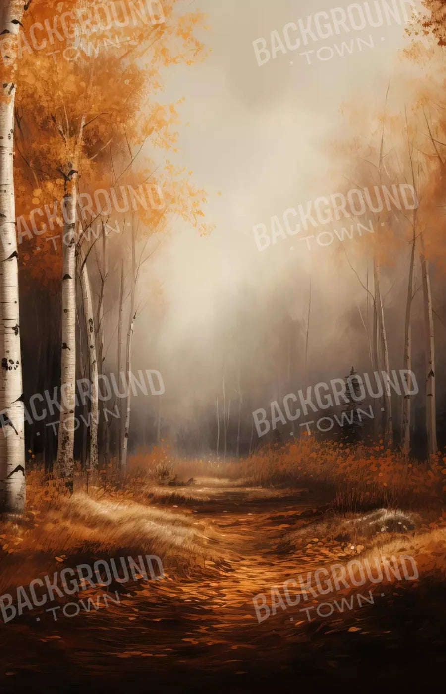 Autumn Birches Ii 9’X14’ Ultracloth (108 X 168 Inch) Backdrop
