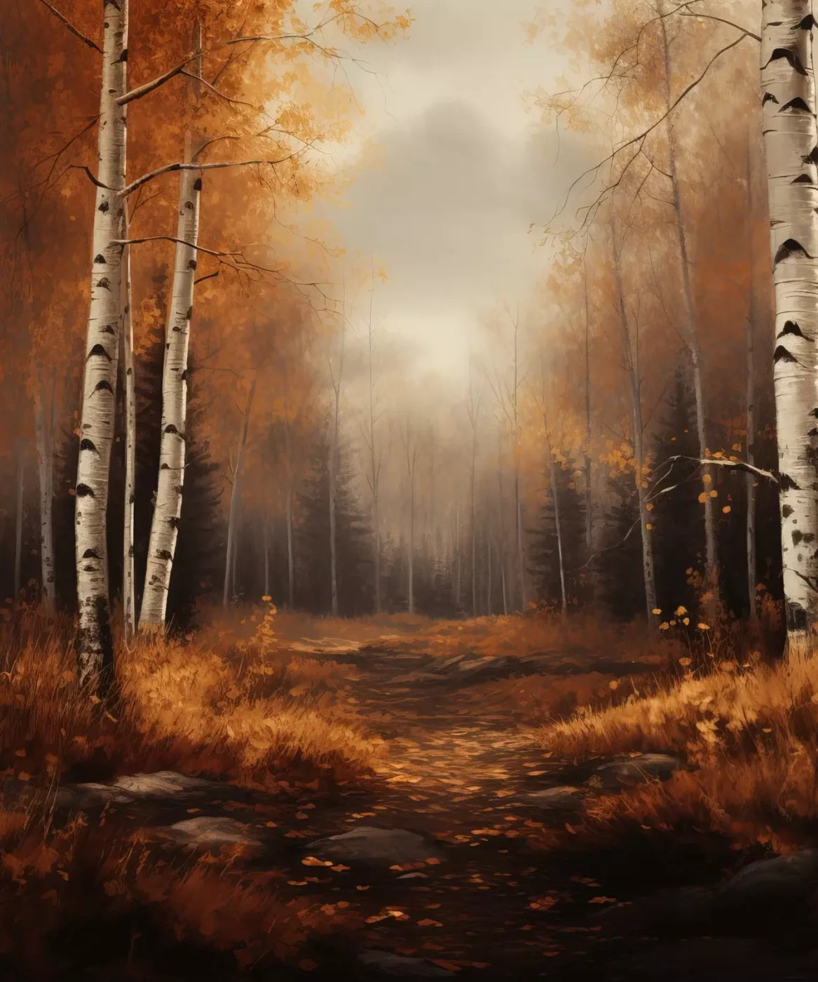 Autumn Birches Iii 10’X12’ Ultracloth (120 X 144 Inch) Backdrop