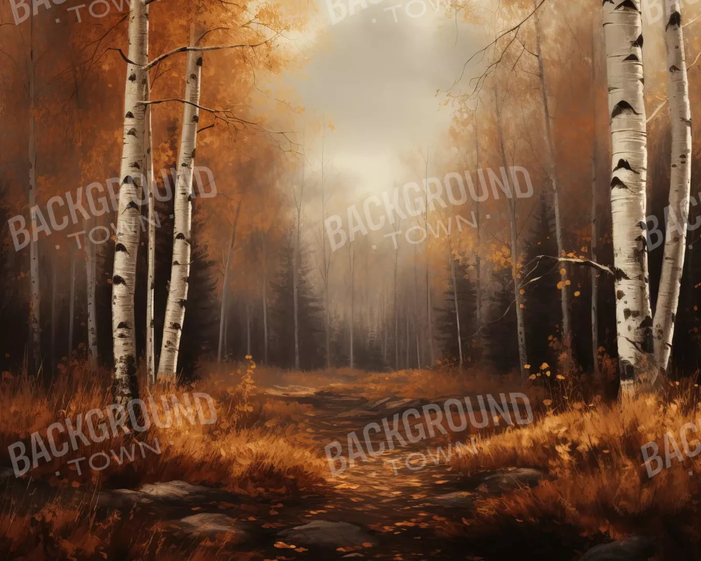Autumn Birches Iii 10’X8’ Fleece (120 X 96 Inch) Backdrop