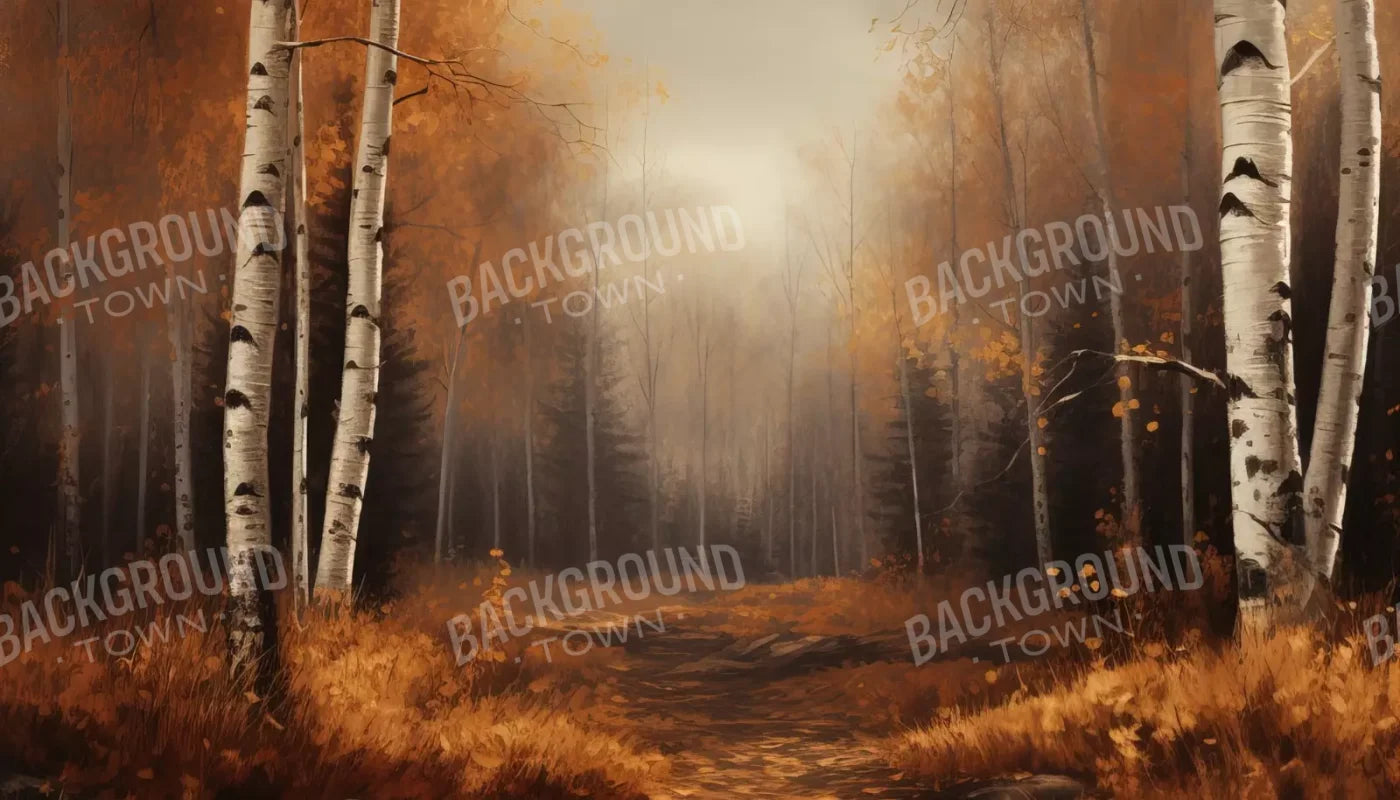 Autumn Birches Iii 14’X8’ Ultracloth (168 X 96 Inch) Backdrop