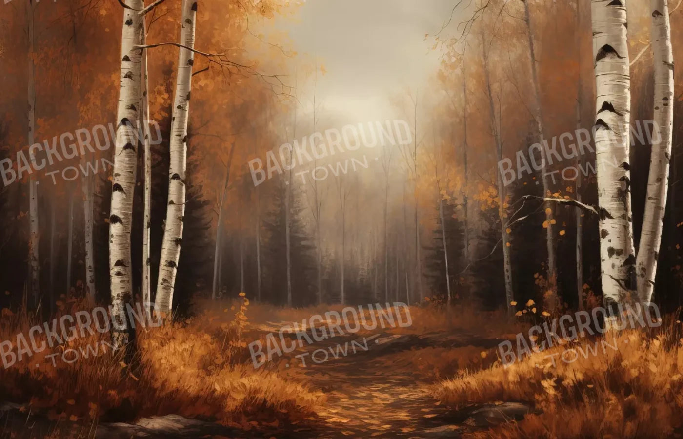 Autumn Birches Iii 14’X9’ Ultracloth (168 X 108 Inch) Backdrop