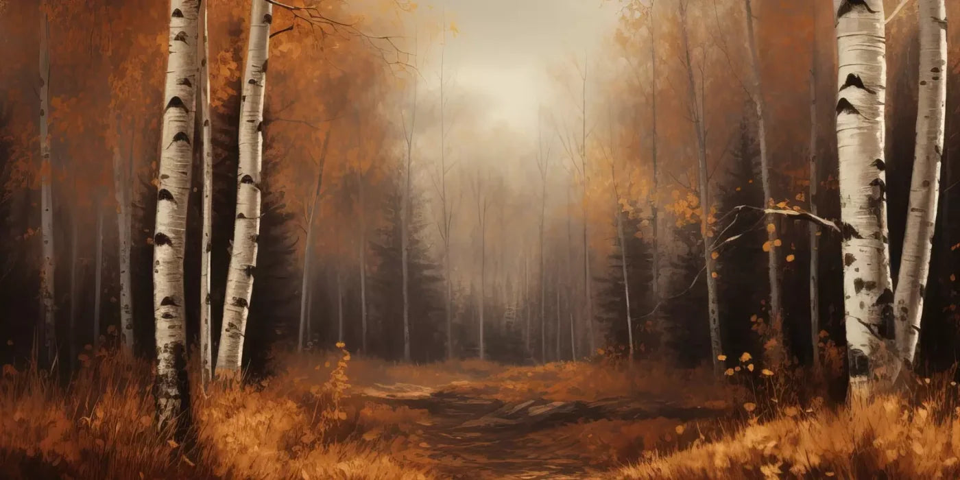 Autumn Birches Iii 20’X10’ Ultracloth (240 X 120 Inch) Backdrop