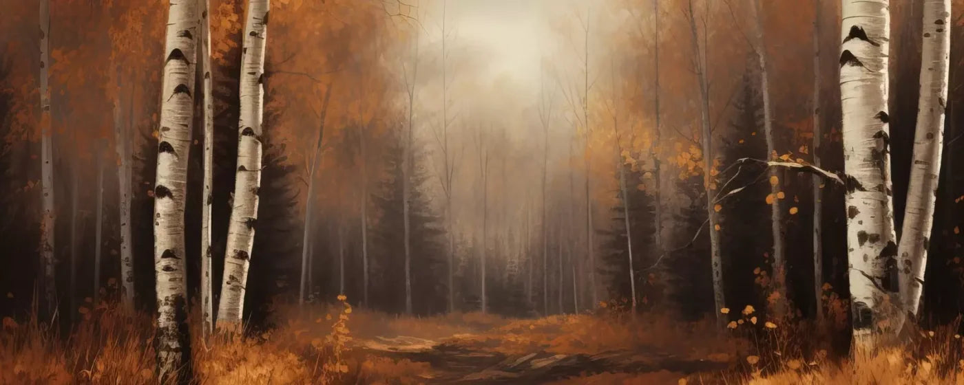 Autumn Birches Iii 20’X8’ Ultracloth (240 X 96 Inch) Backdrop