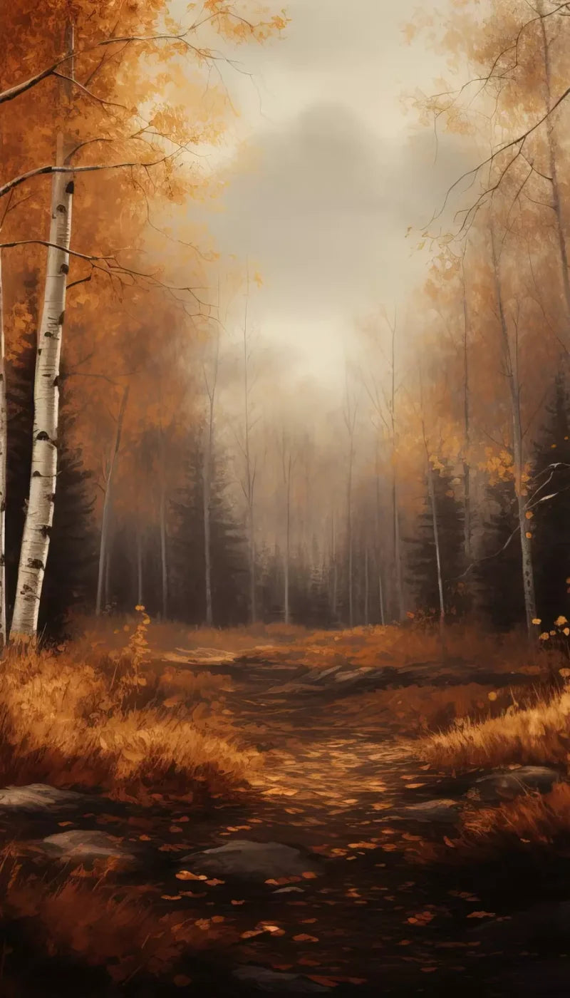 Autumn Birches Iii 8’X14’ Ultracloth (96 X 168 Inch) Backdrop