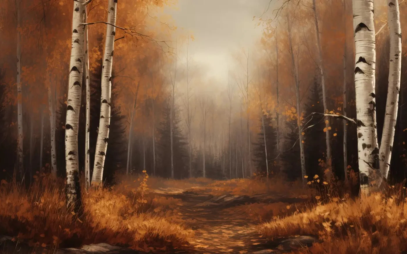 Autumn Birches Iii 8’X5’ Ultracloth (96 X 60 Inch) Backdrop