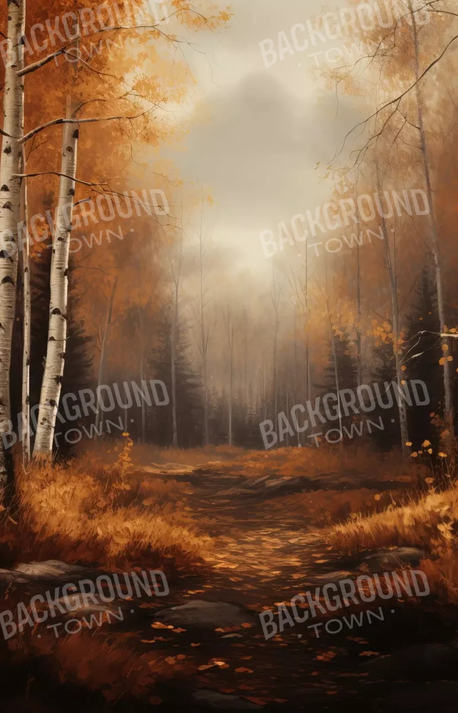 Autumn Birches Iii 9’X14’ Ultracloth (108 X 168 Inch) Backdrop