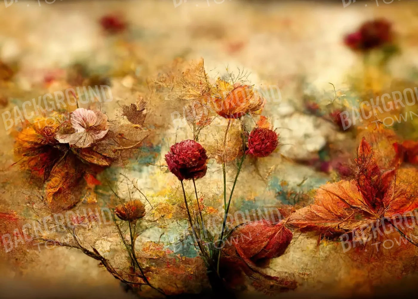 Autumn Bloom 7’X5’ Ultracloth (84 X 60 Inch) Backdrop