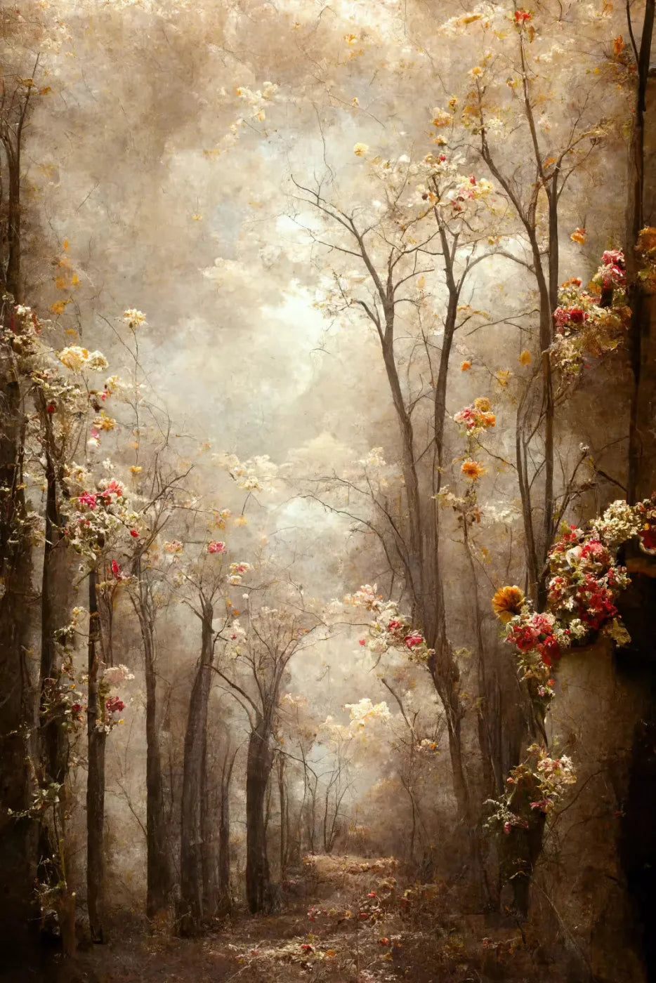 Autumn Blossoms 5X76 For Lvl Up Backdrop System ( 60 X 90 Inch )