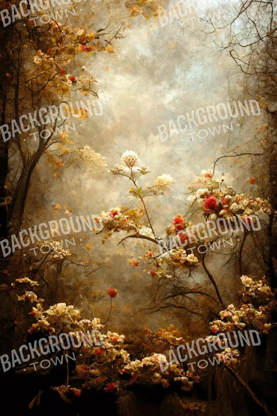 Autumn Blossom For Lvl Up Backdrop System 5X76 Up ( 60 X 90 Inch )
