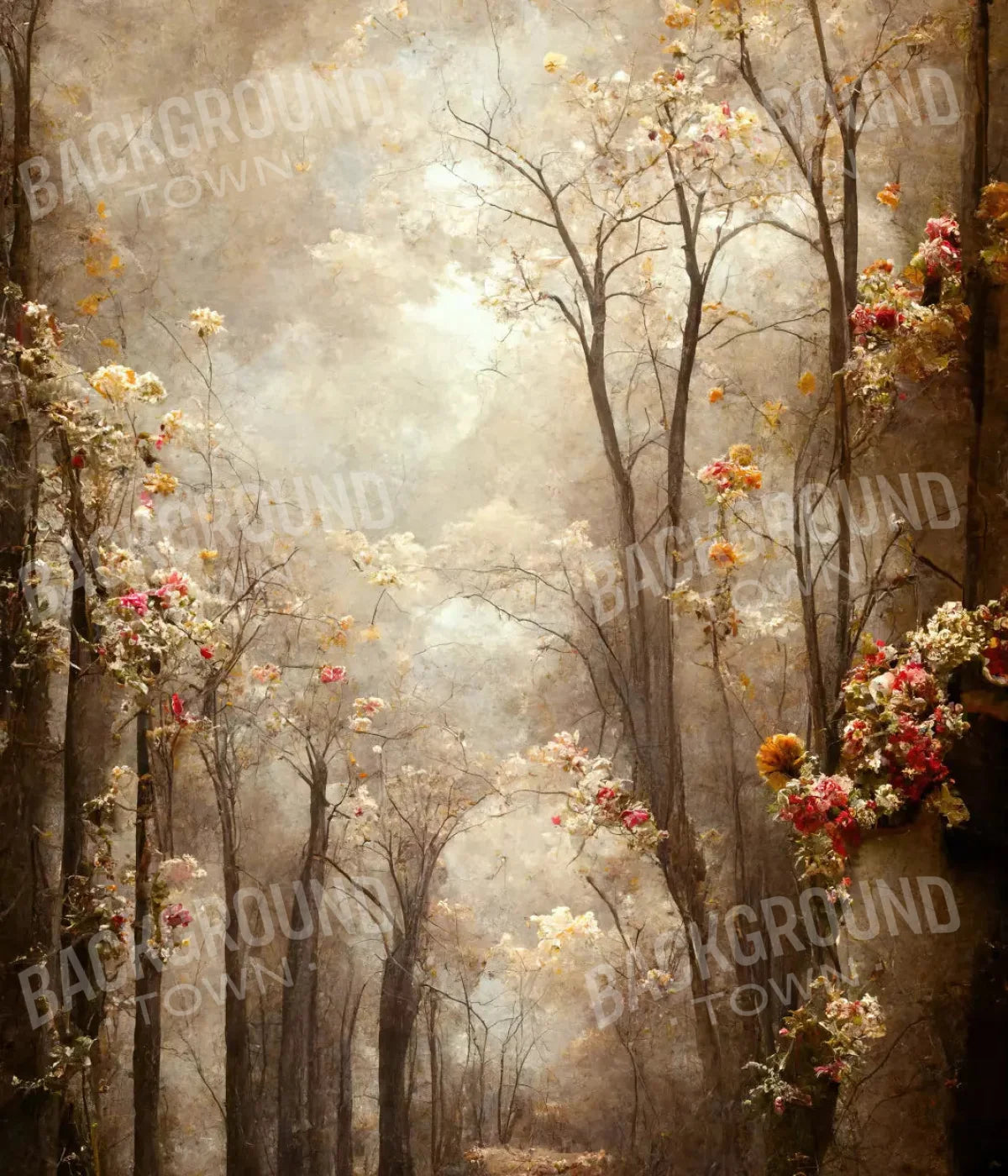 Autumn Blossoms 10X12 Ultracloth ( 120 X 144 Inch ) Backdrop