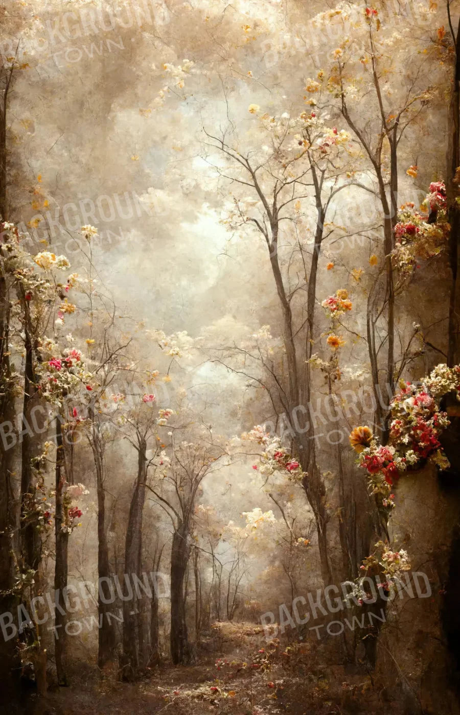 Autumn Blossoms 8X12 Ultracloth ( 96 X 144 Inch ) Backdrop