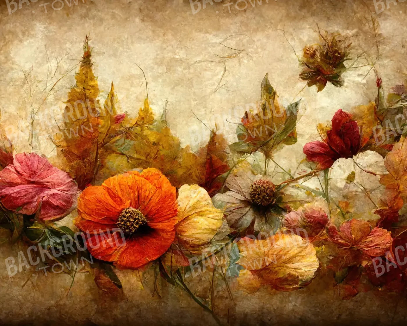 Autumn Bouquet 10’X8’ Fleece (120 X 96 Inch) Backdrop