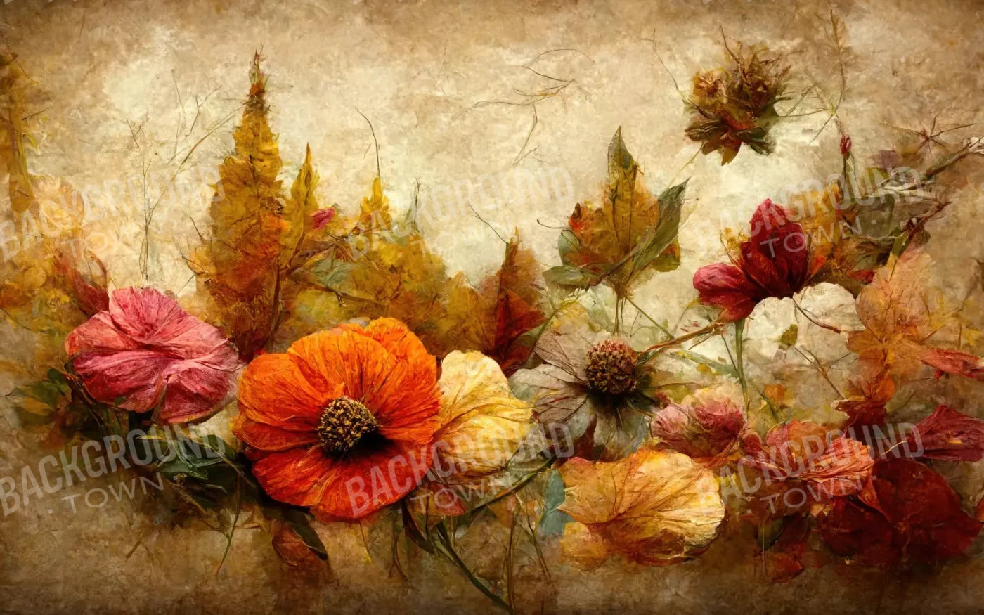 Autumn Bouquet 8’X5’ Ultracloth (96 X 60 Inch) Backdrop