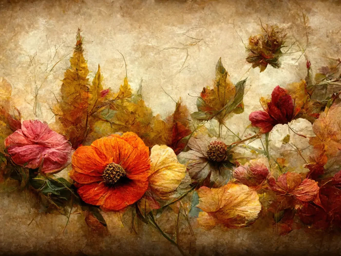 Autumn Bouquet 8’X6’ Fleece (96 X 72 Inch) Backdrop