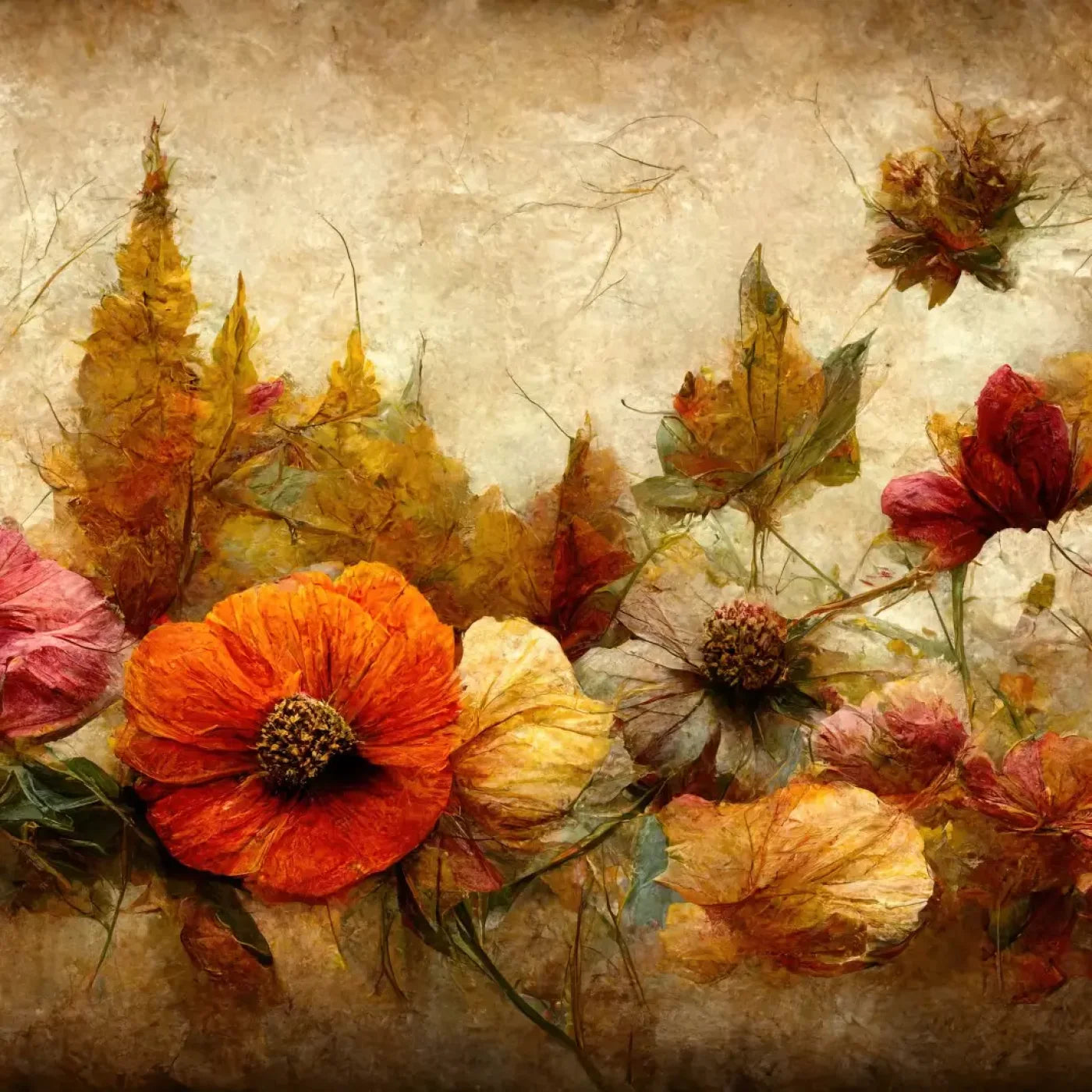 Autumn Bouquet 8’X8’ Fleece (96 X Inch) Backdrop