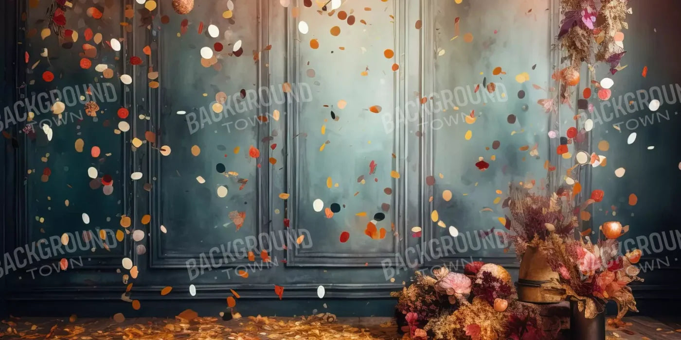 Autumn Confetti Wall 16’X8’ Ultracloth (192 X 96 Inch) Backdrop