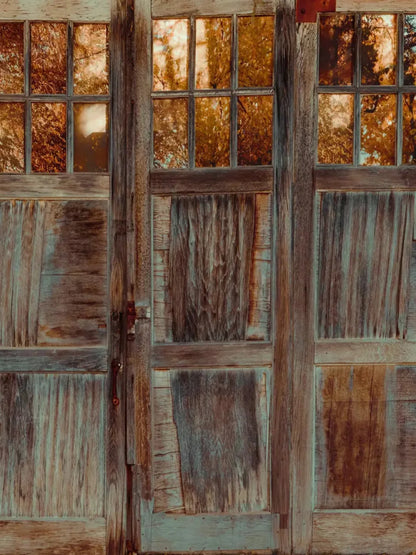 Autumn Doors 8X10 Fleece ( 96 X 120 Inch ) Backdrop