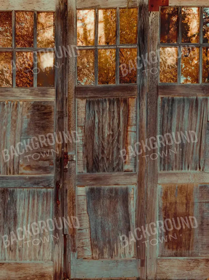 Autumn Doors 8X10 Fleece ( 96 X 120 Inch ) Backdrop