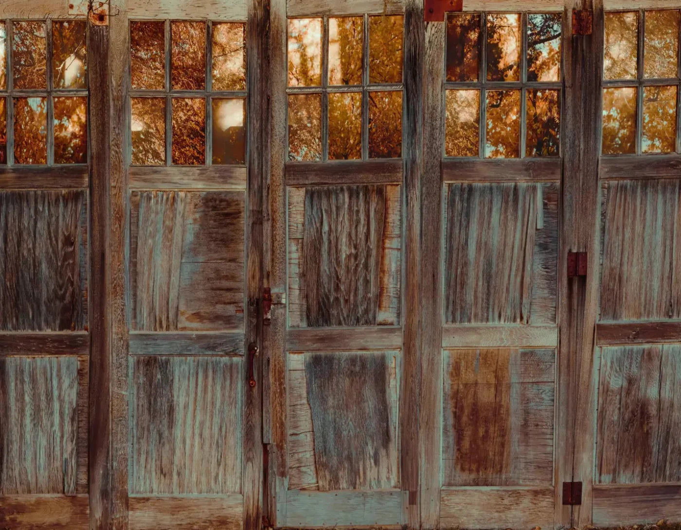 Autumn Doors 8X6 Fleece ( 96 X 72 Inch ) Backdrop