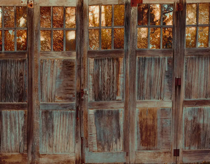 Autumn Doors 8X6 Fleece ( 96 X 72 Inch ) Backdrop