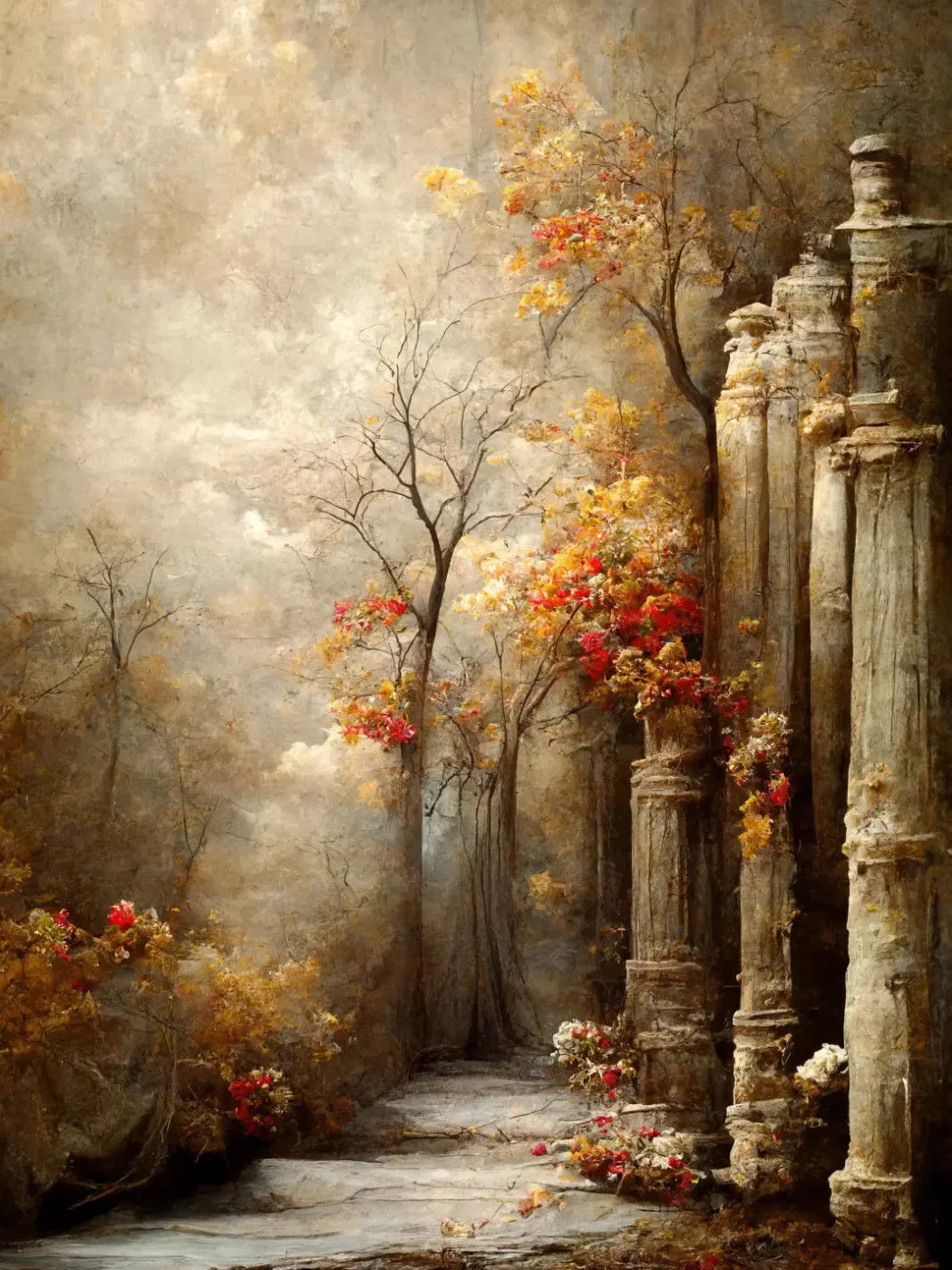 Autumn Dream 5X68 Fleece ( 60 X 80 Inch ) Backdrop
