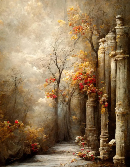 Autumn Dream 6X8 Fleece ( 72 X 96 Inch ) Backdrop