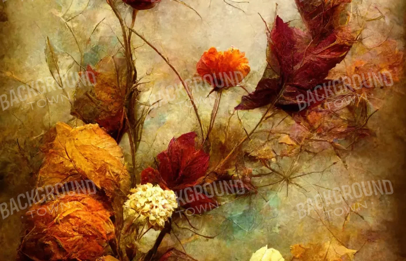 Autumn Flowers Ii 14’X9’ Ultracloth (168 X 108 Inch) Backdrop