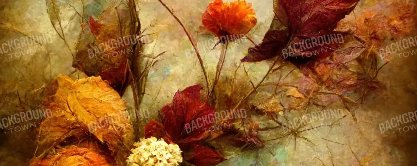 Autumn Flowers Ii 20’X8’ Ultracloth (240 X 96 Inch) Backdrop