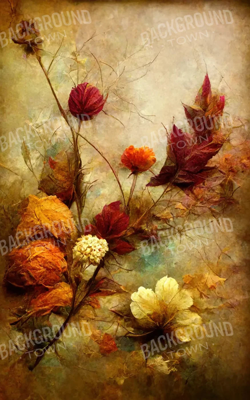 Autumn Flowers Ii 5’X8’ Ultracloth (60 X 96 Inch) Backdrop