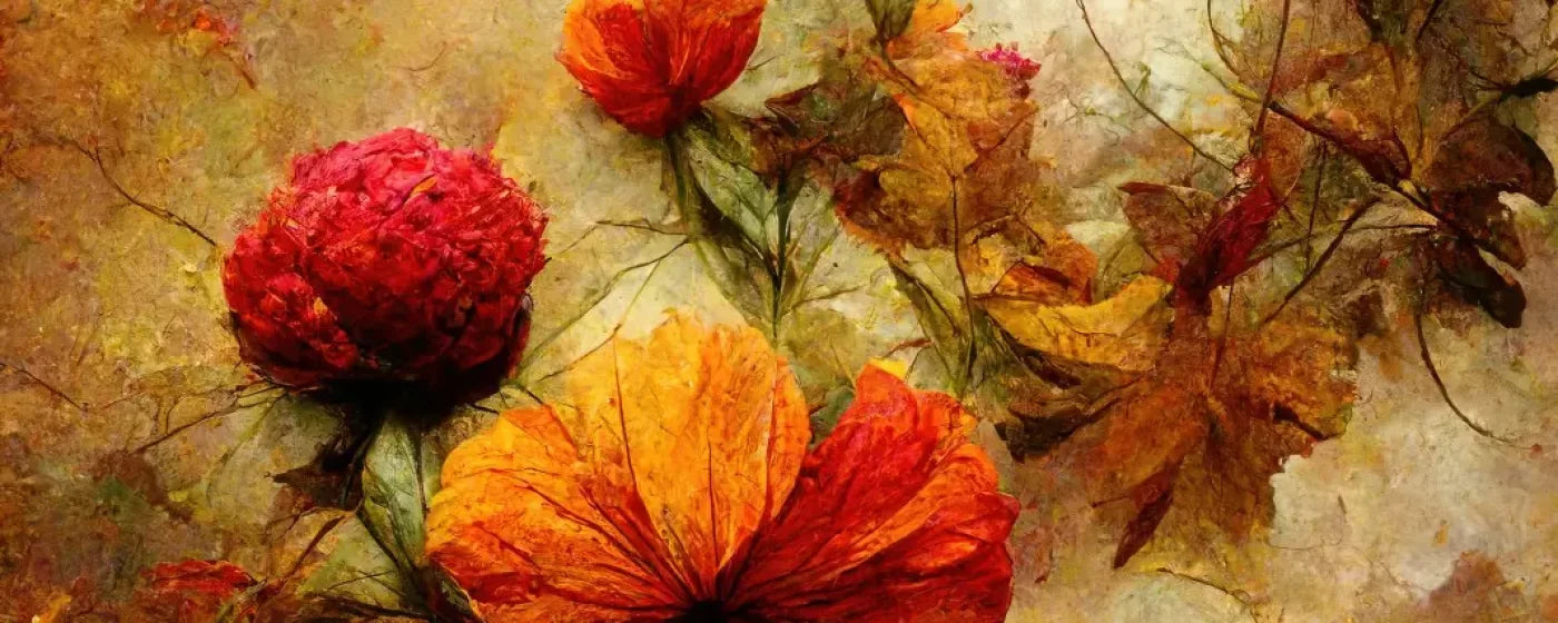 Autumn Flowers 20’X8’ Ultracloth (240 X 96 Inch) Backdrop