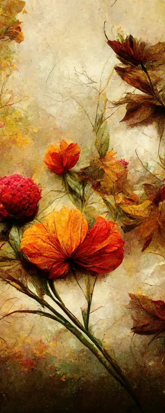 Autumn Flowers 8’X20’ Ultracloth (96 X 240 Inch) Backdrop