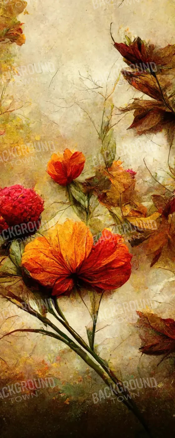 Autumn Flowers 8’X20’ Ultracloth (96 X 240 Inch) Backdrop