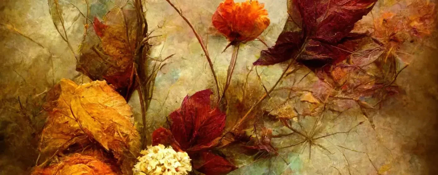 Autumn Flowers Ii 20’X8’ Ultracloth (240 X 96 Inch) Backdrop