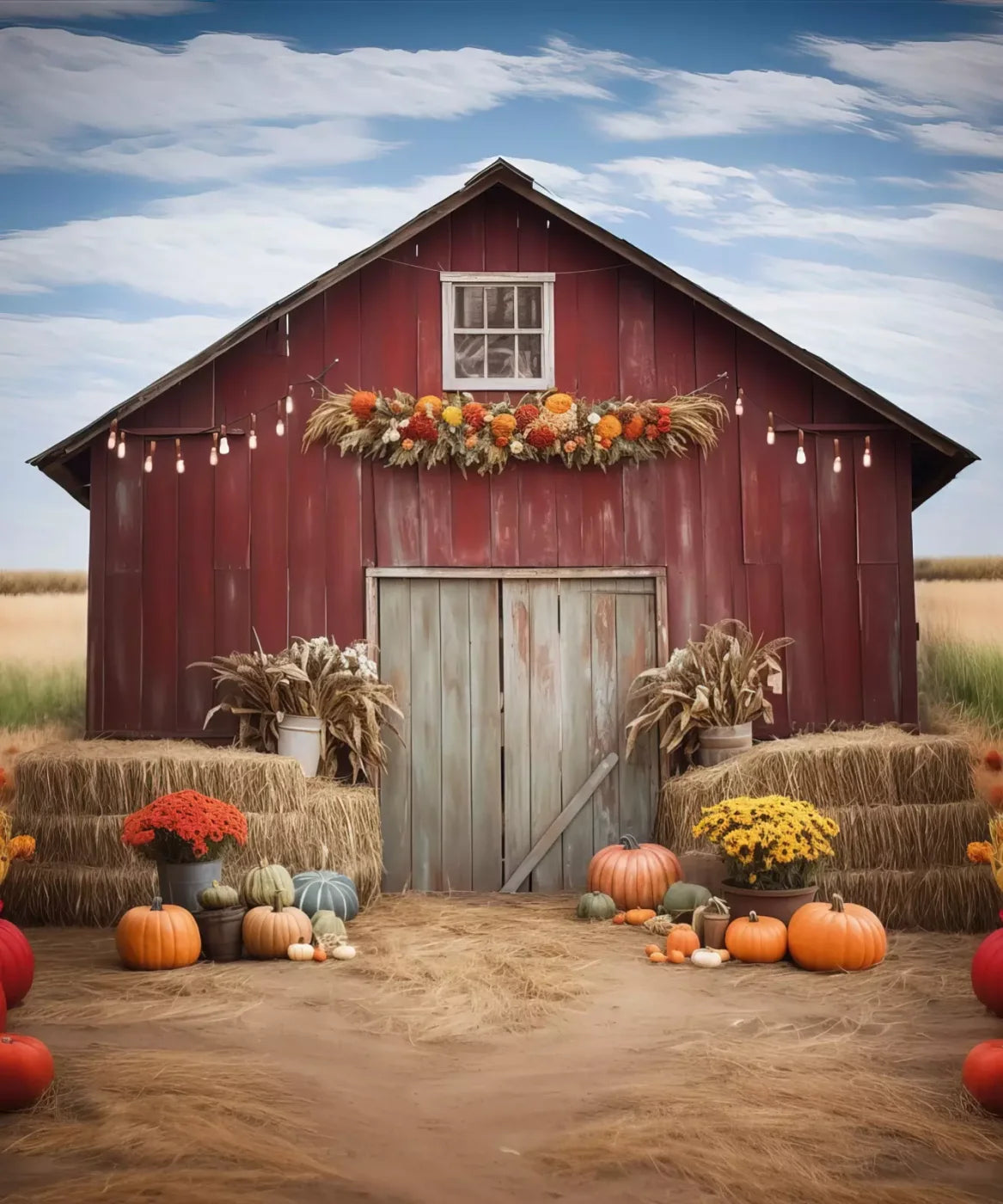 Autumn Hay Barn 10’X12’ Ultracloth (120 X 144 Inch) Backdrop