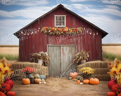 Autumn Hay Barn 10’X8’ Fleece (120 X 96 Inch) Backdrop