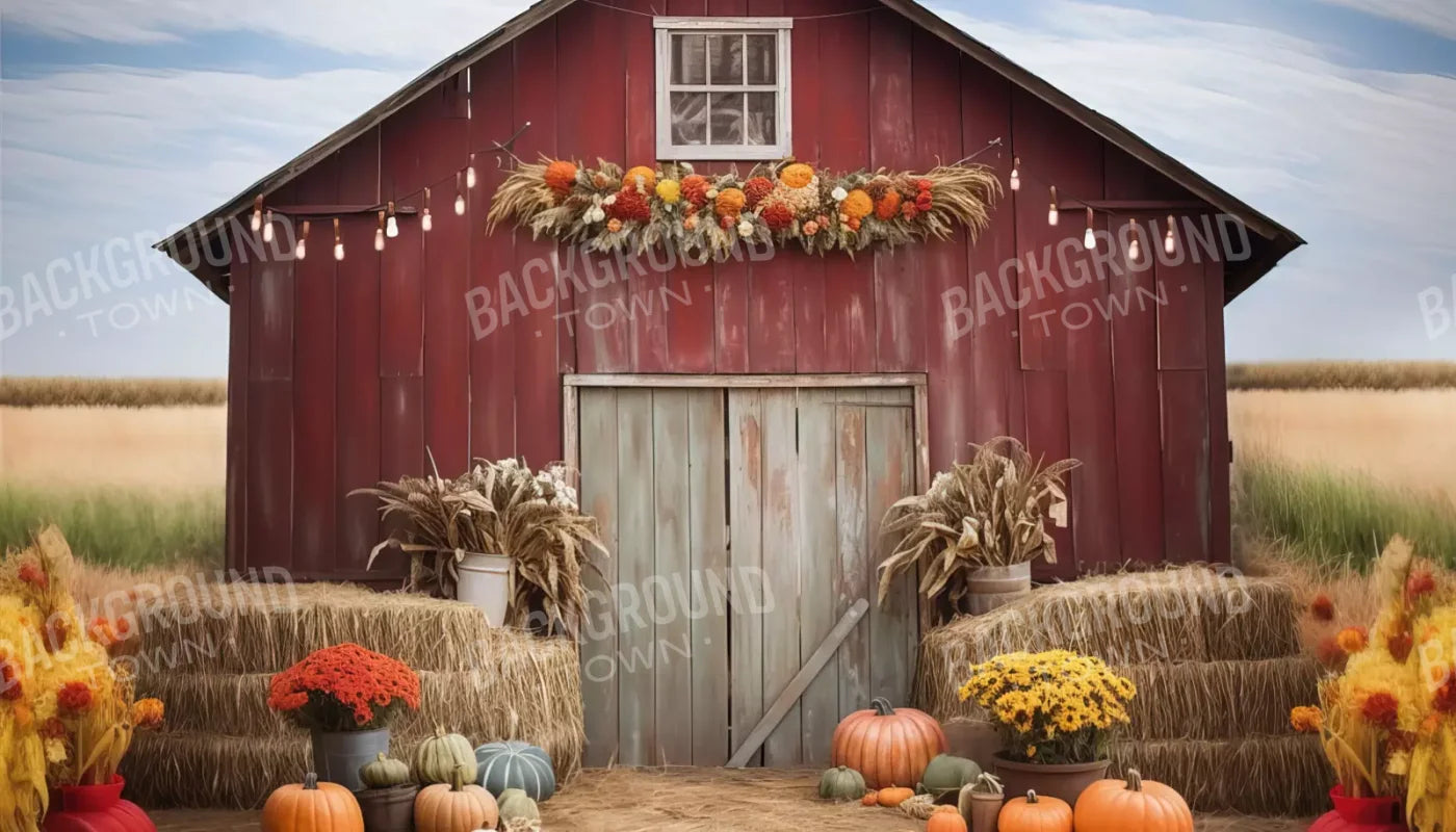 Autumn Hay Barn 14’X8’ Ultracloth (168 X 96 Inch) Backdrop