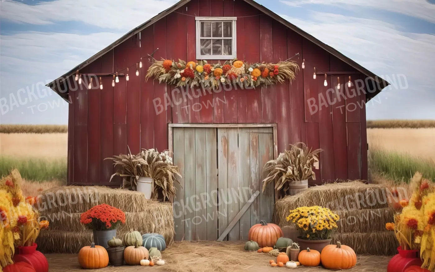 Autumn Hay Barn 16’X10’ Ultracloth (192 X 120 Inch) Backdrop