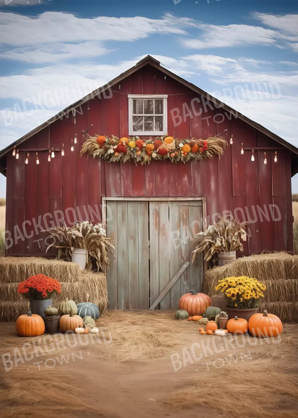 Autumn Hay Barn 5’X7’ Ultracloth (60 X 84 Inch) Backdrop