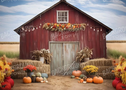 Autumn Hay Barn 7’X5’ Ultracloth (84 X 60 Inch) Backdrop