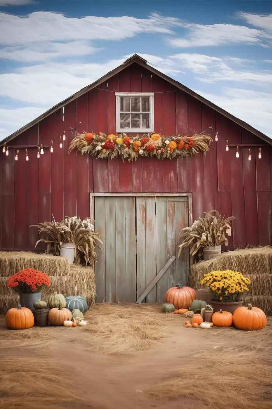 Autumn Hay Barn 8’X12’ Ultracloth (96 X 144 Inch) Backdrop