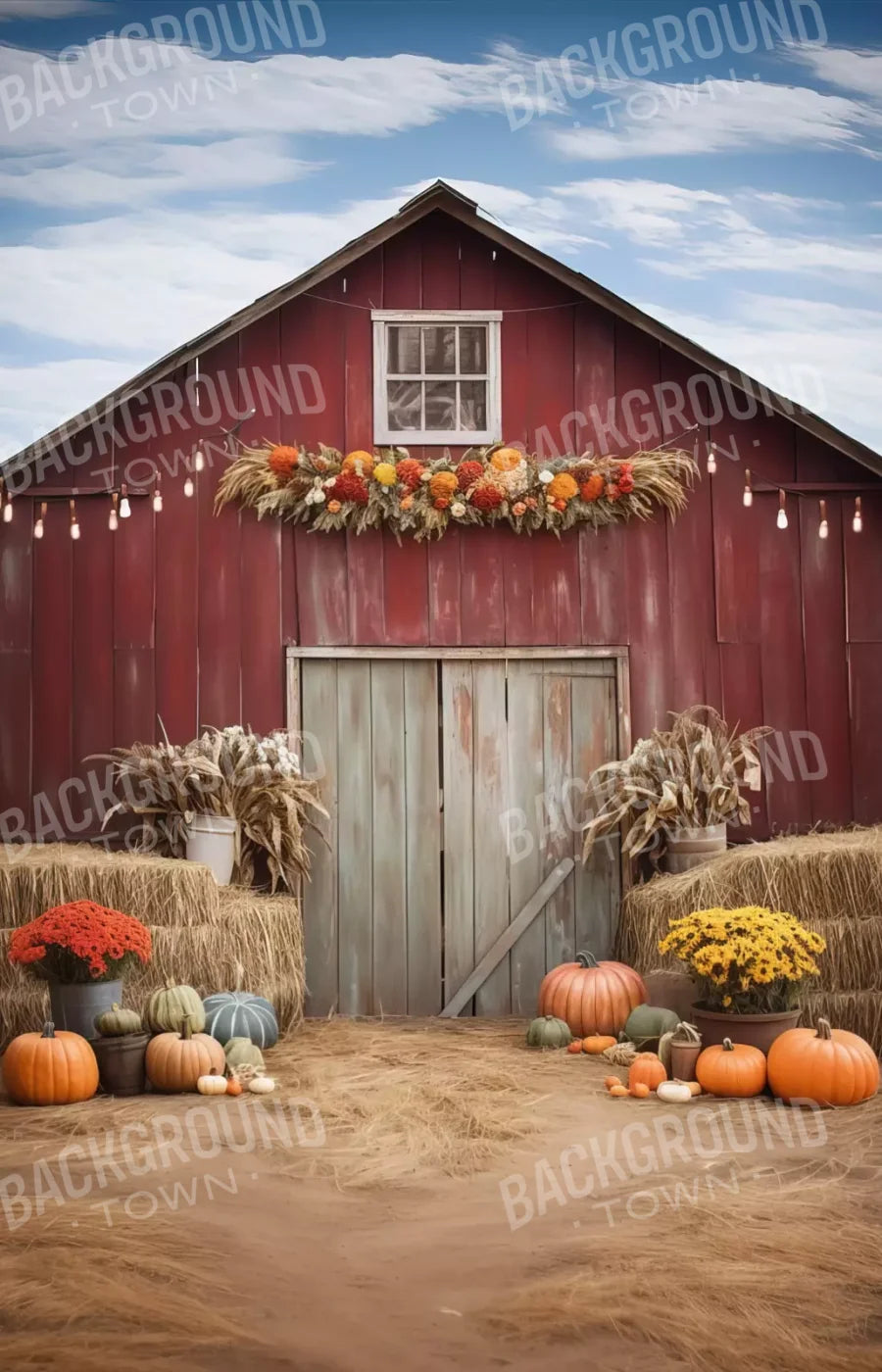 Autumn Hay Barn 9’X14’ Ultracloth (108 X 168 Inch) Backdrop