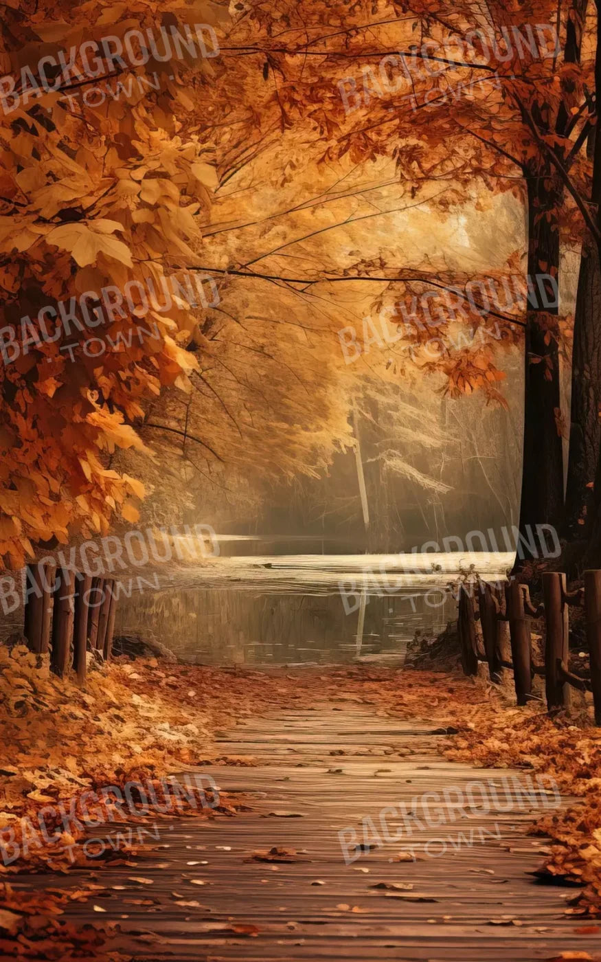 Autumn Lake Path Iv 10’X16’ Ultracloth (120 X 192 Inch) Backdrop