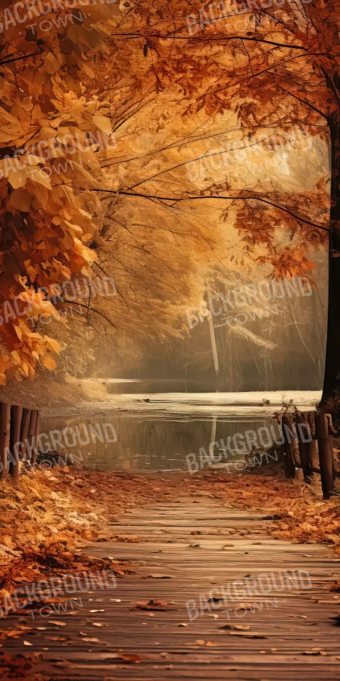 Autumn Lake Path Iv 10’X20’ Ultracloth (120 X 240 Inch) Backdrop
