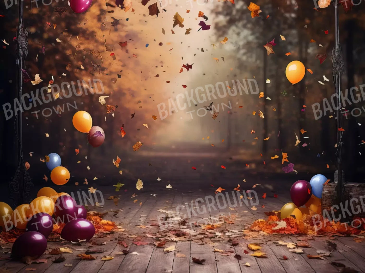 Autumn Party Ii 8’X6’ Fleece (96 X 72 Inch) Backdrop