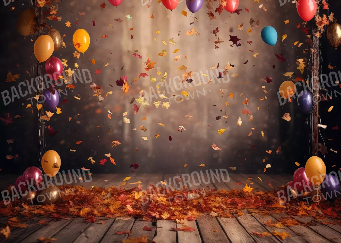 Autumn Party 7’X5’ Ultracloth (84 X 60 Inch) Backdrop