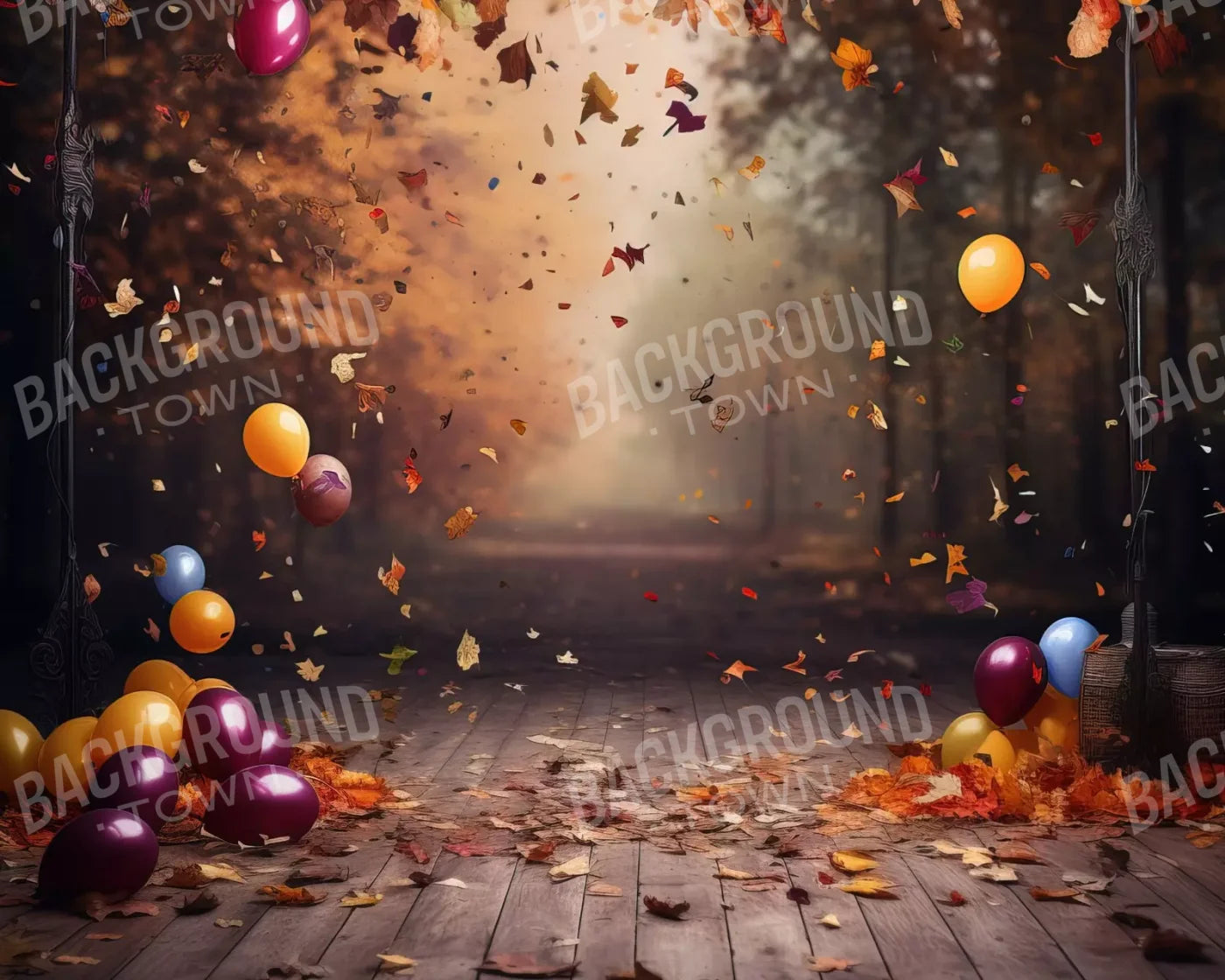 Autumn Party Ii 10’X8’ Fleece (120 X 96 Inch) Backdrop