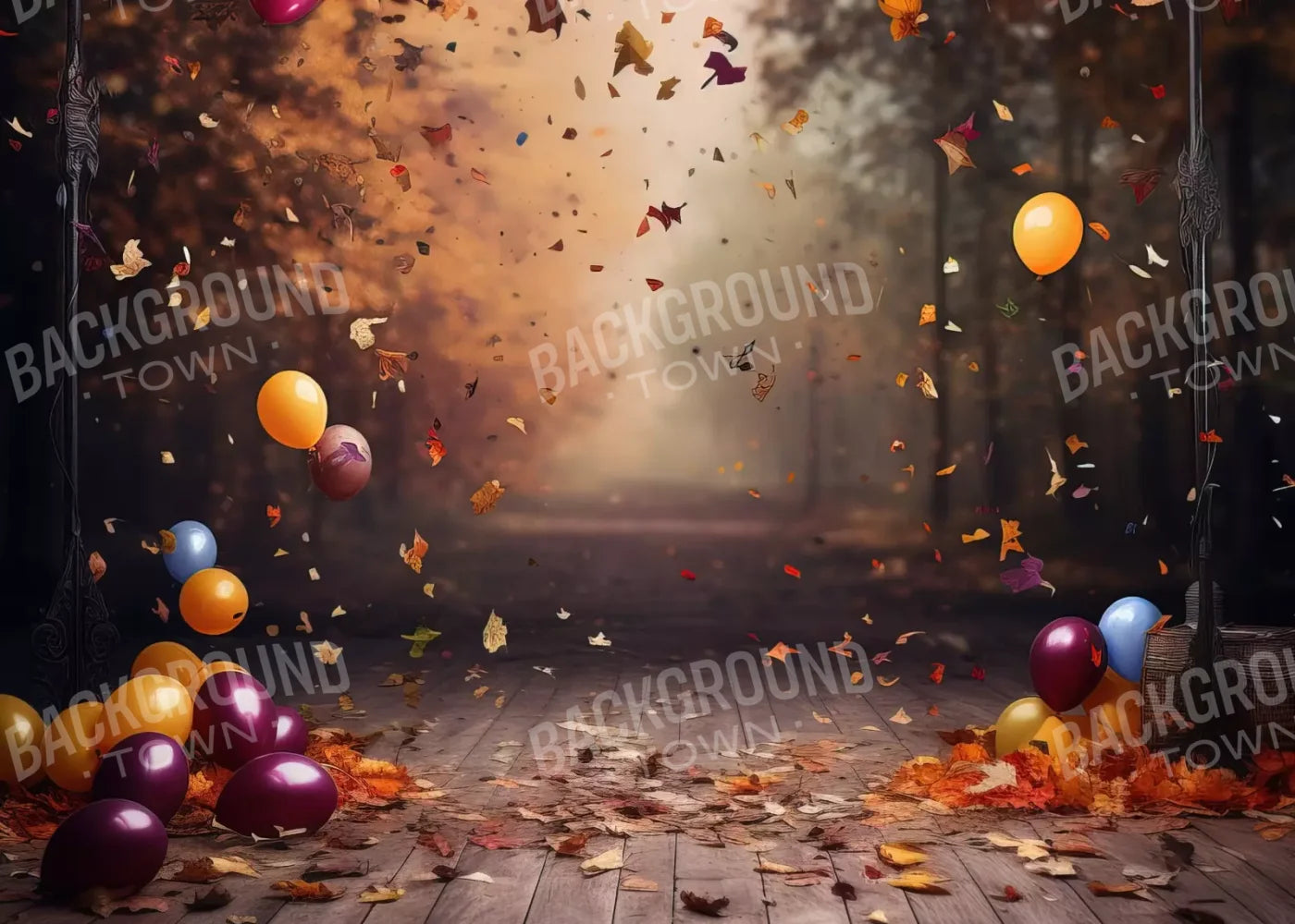 Autumn Party Ii 7’X5’ Ultracloth (84 X 60 Inch) Backdrop