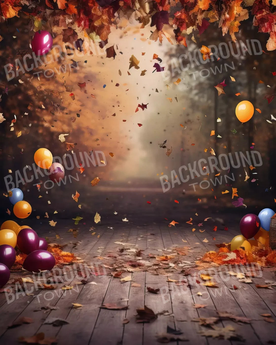 Autumn Party Ii 8’X10’ Fleece (96 X 120 Inch) Backdrop