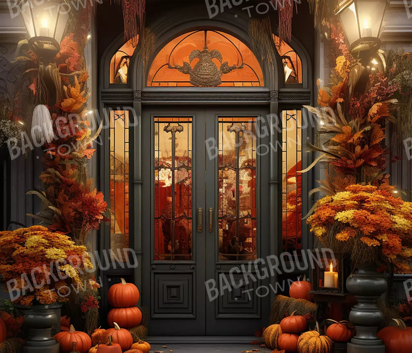 Autumn Store Front 1 12X10 Ultracloth ( 144 X 120 Inch ) Backdrop